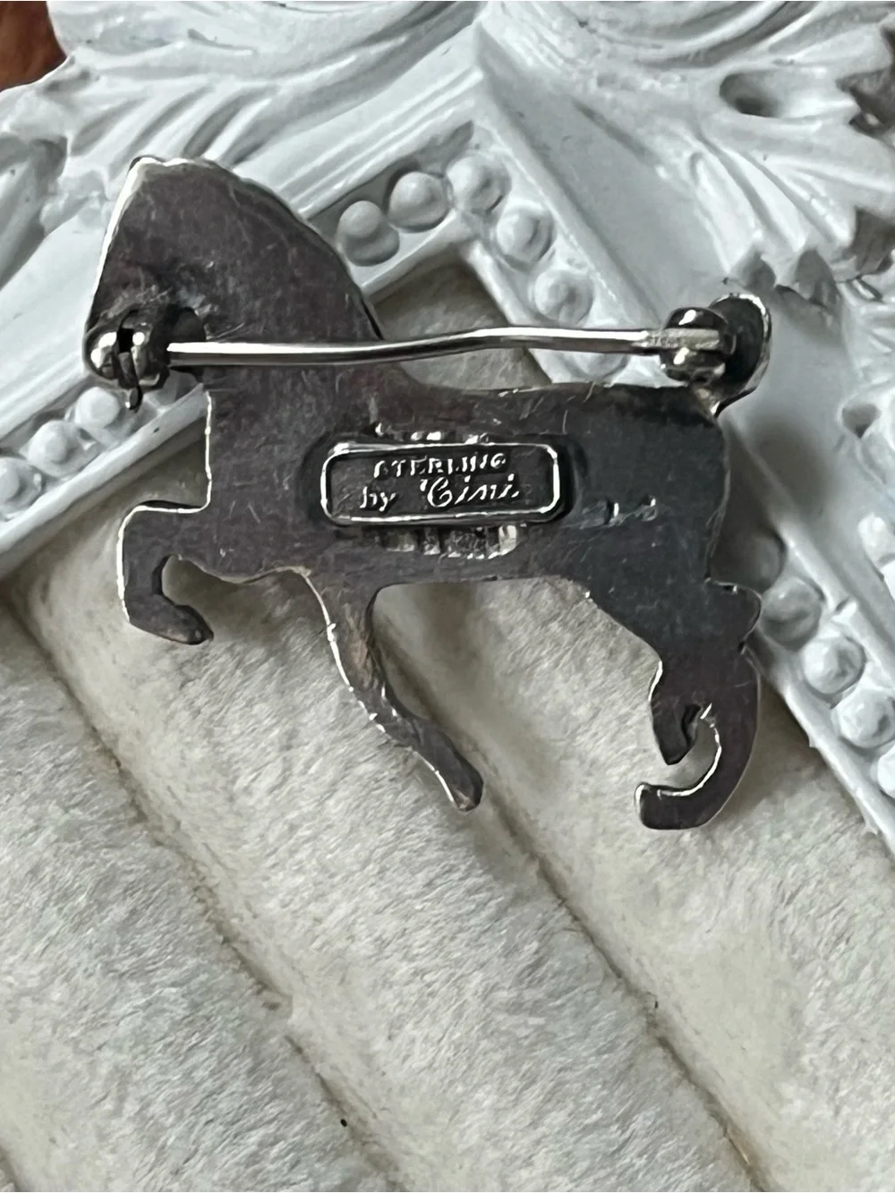 Vintage Rare Guglielmo Cini Horse Brooch Sterling Silver Horse pin 1.10” 6.41g